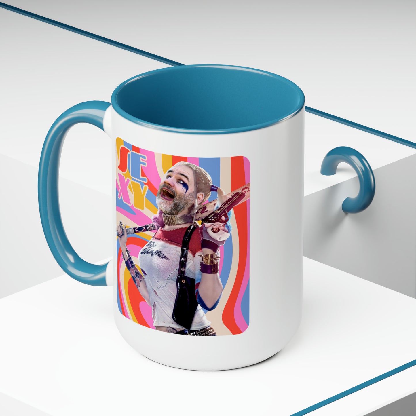 SEXY & Packin' Two-Tone Coffee Mugs, 15oz