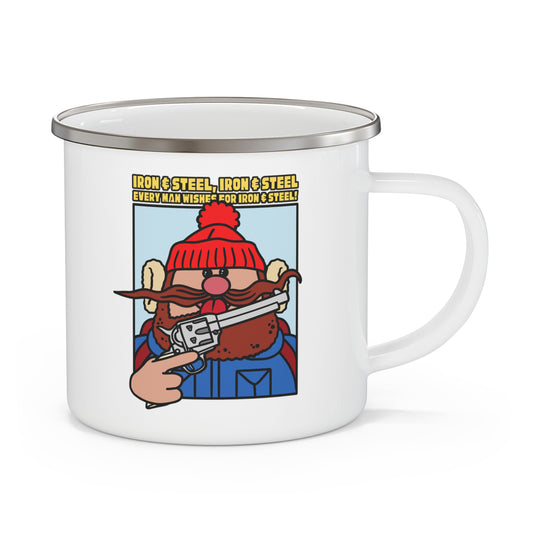 Iron & Steel! Enamel Camping Mug