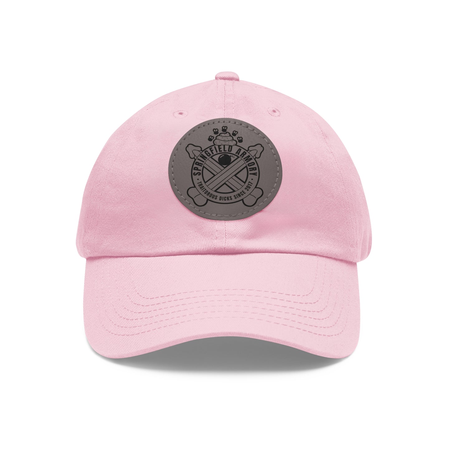 Springfield Dicks! Dad Hat with Leather Patch (Round)