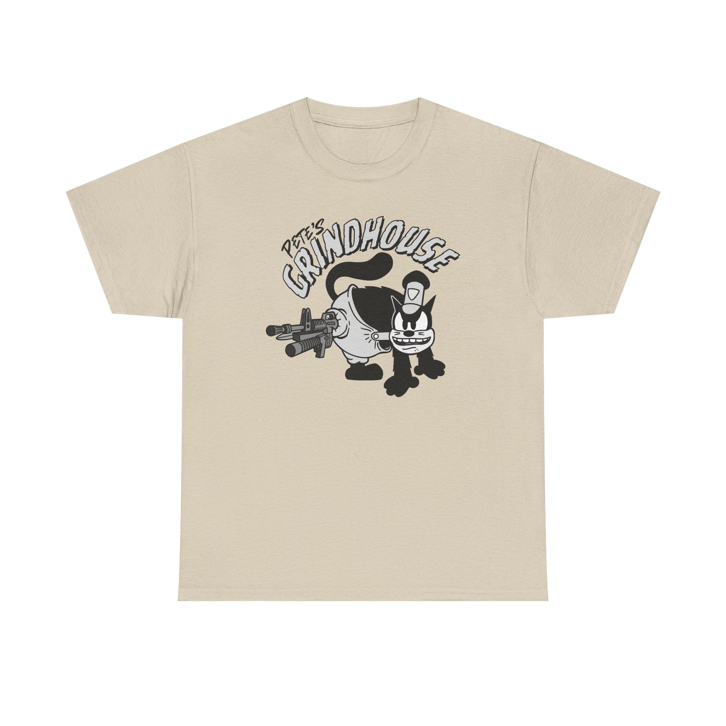 Graphic Heavy Cotton Tee - 'Pete's Grindhouse' Design