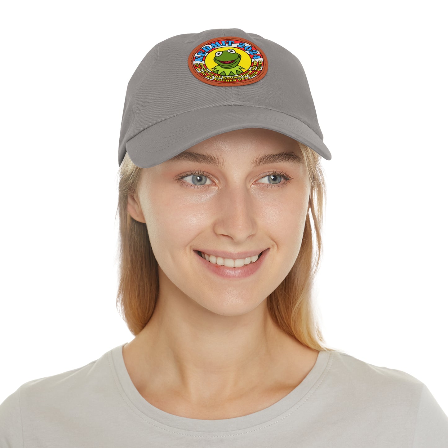 KERMIT 2024! Dad Hat with Leather Patch (Round)