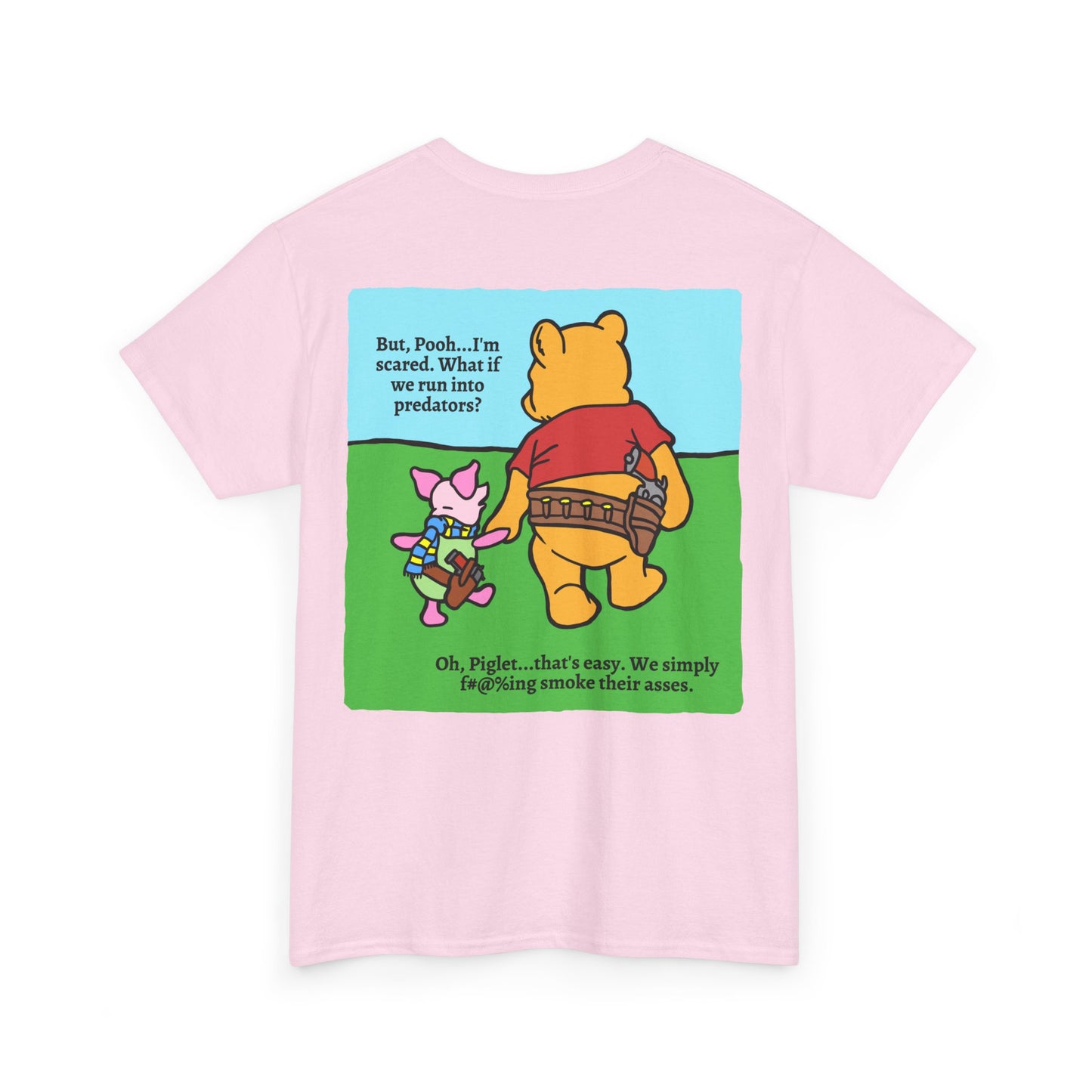 Pew & Piglet! (backside print) Unisex Heavy Cotton Tee