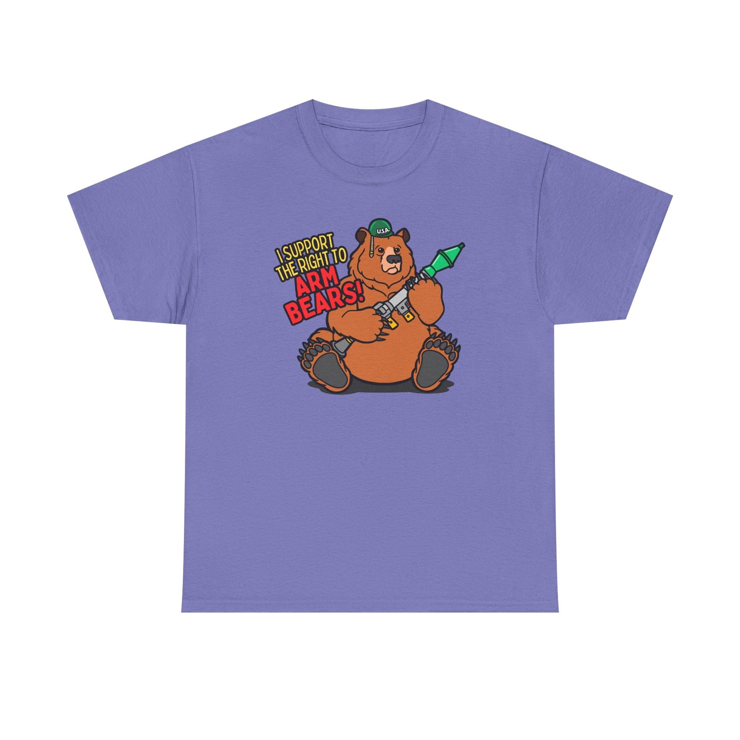 Funny Bear Themed - I Support the Right to Arm Bears!  Unisex Heavy Cotton Tee