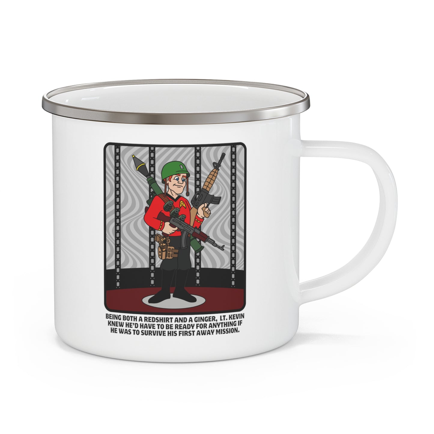 Ginger Redshirt Enamel Camping Mug