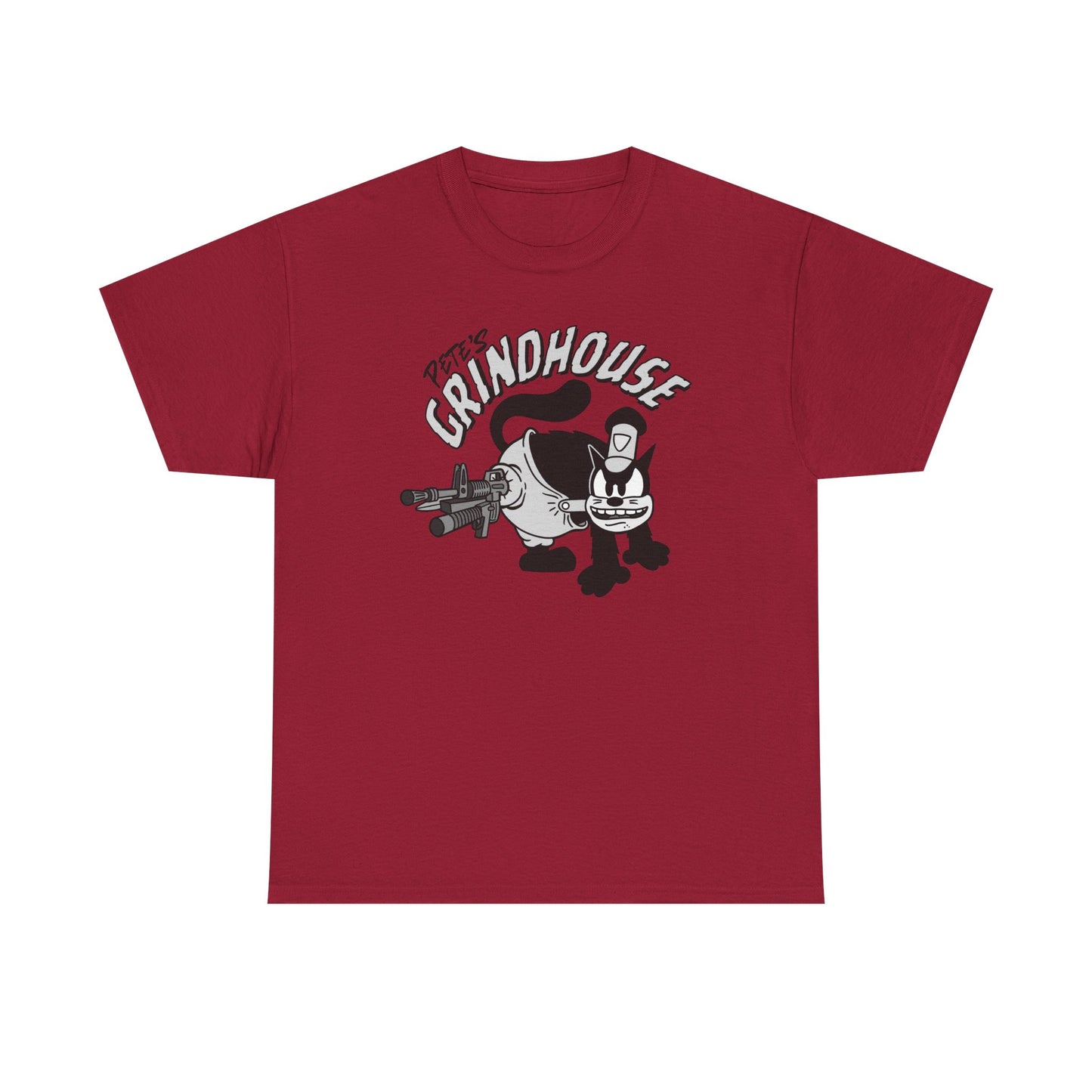 Graphic Heavy Cotton Tee - 'Pete's Grindhouse' Design