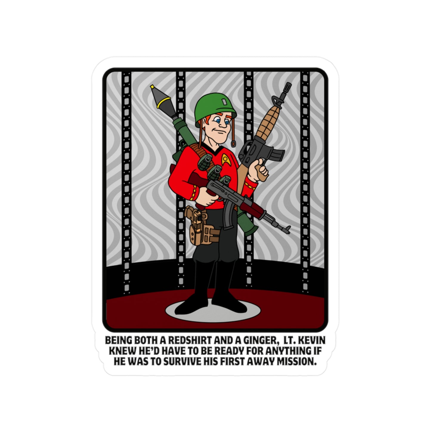 Ginger Redshirt Kiss-Cut Vinyl Decals