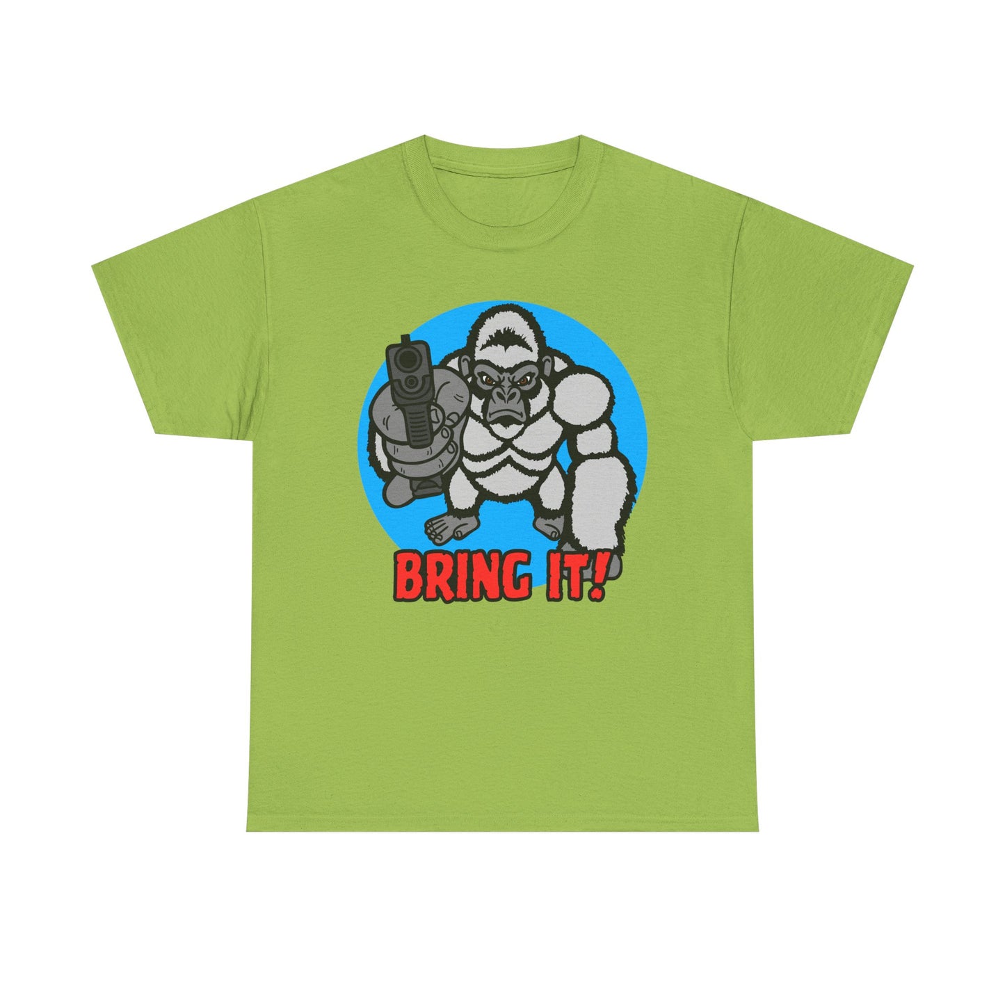 Gorilla with a Glock! Unisex Heavy Cotton Tee (Funny Gorilla)