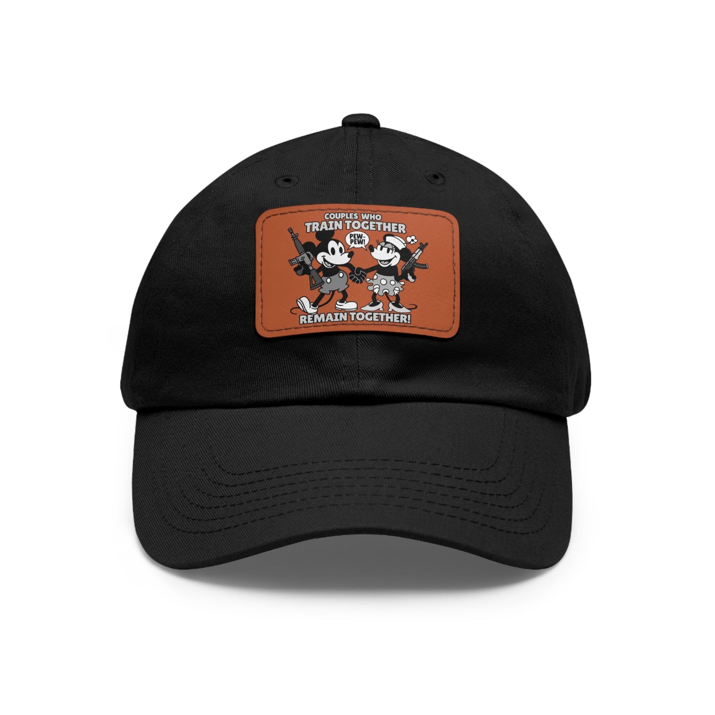 Couple's Therapy! Dad Hat with Leather Patch (Rectangle)