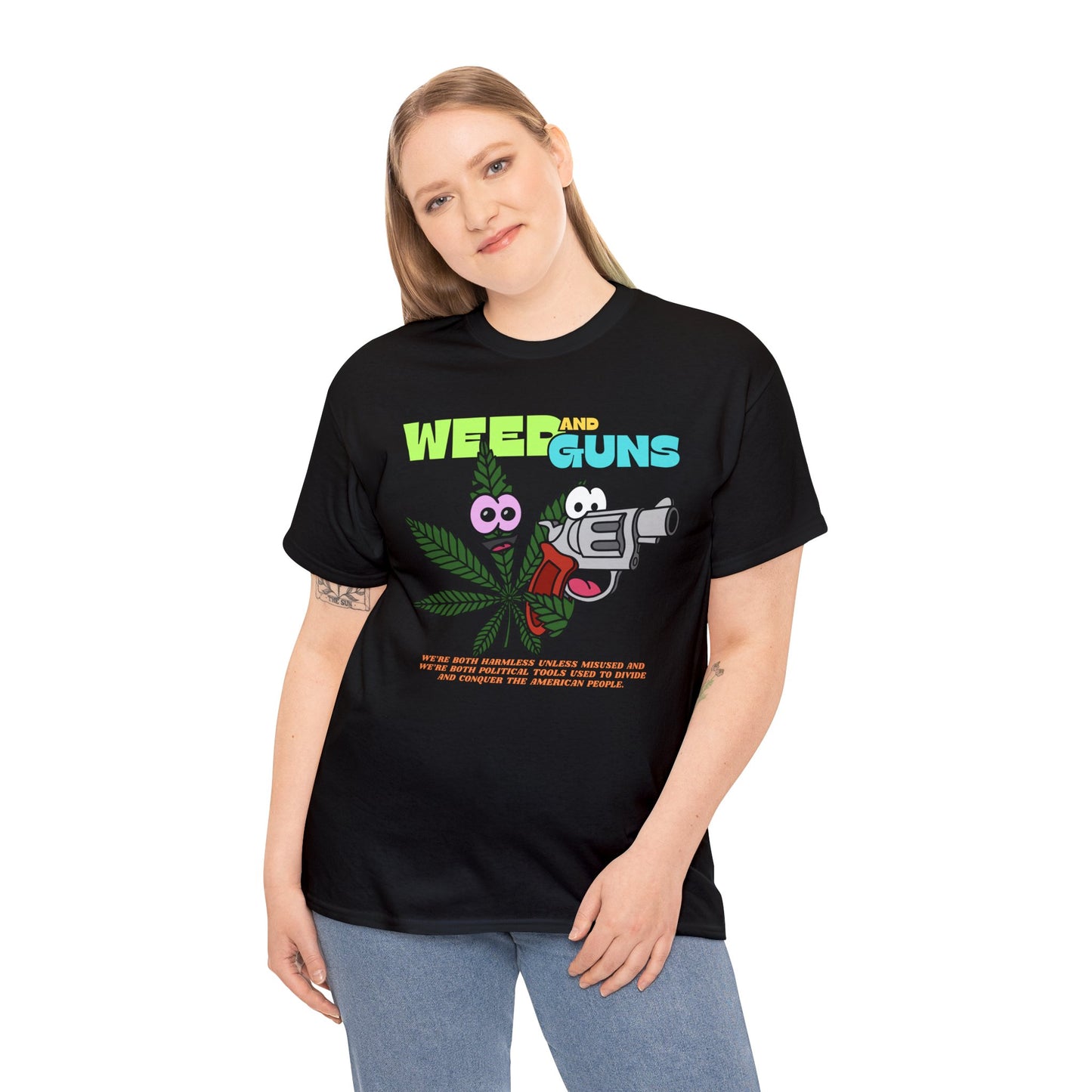 Weed & Guns! Unisex Heavy Cotton Tee