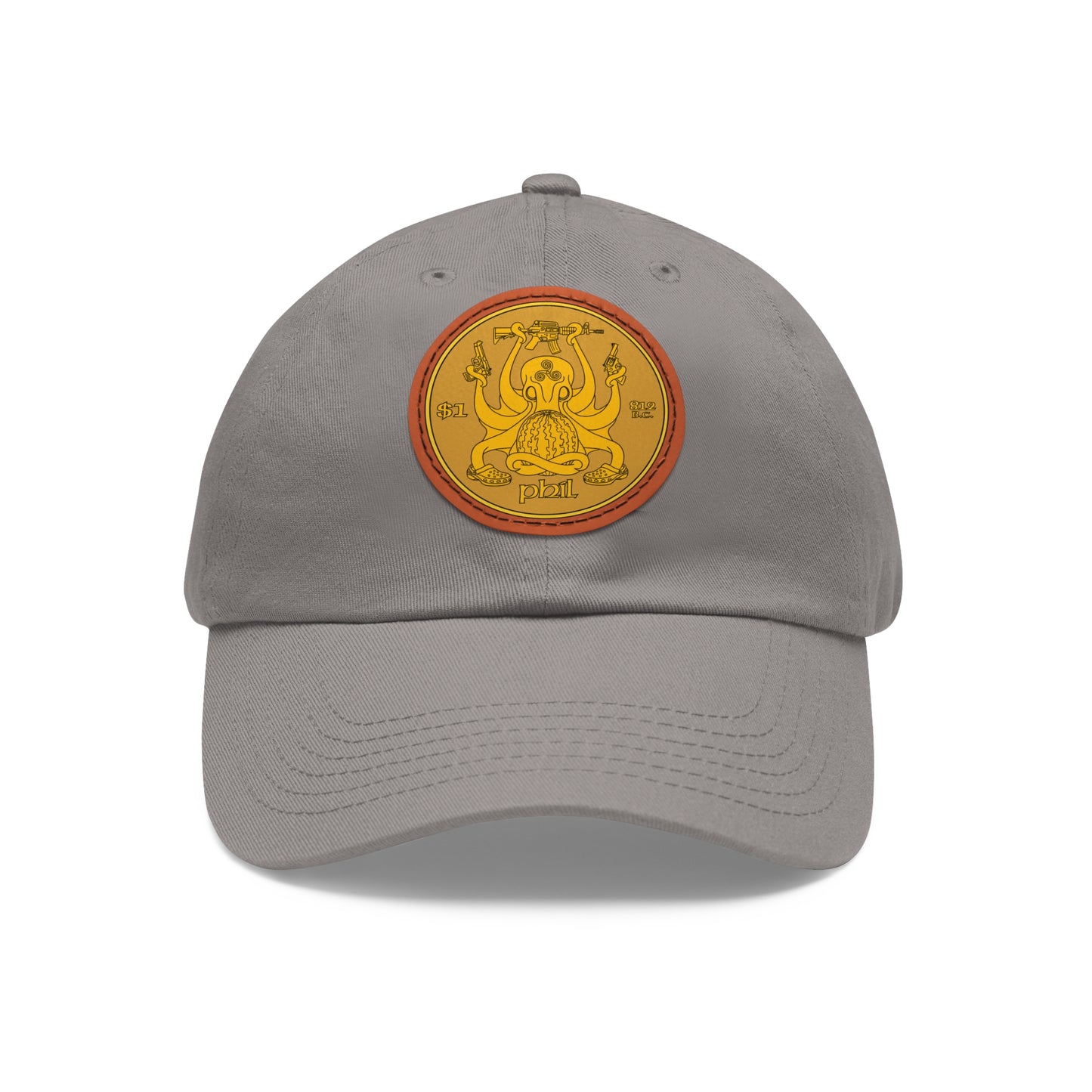 Phil Coinage! Dad Hat with Leather Patch (Round)