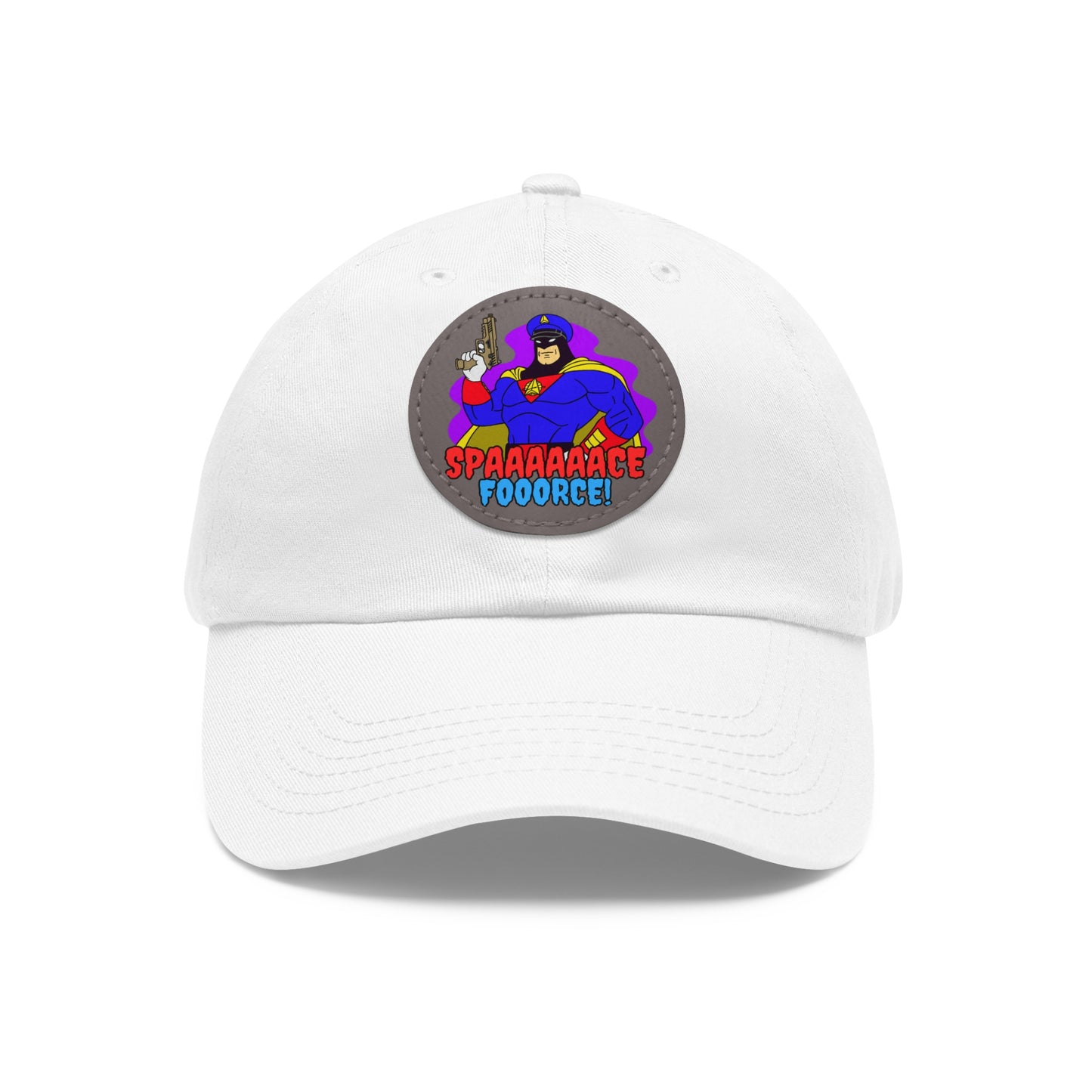 Space Force! Dad Hat with Leather Patch (Round)