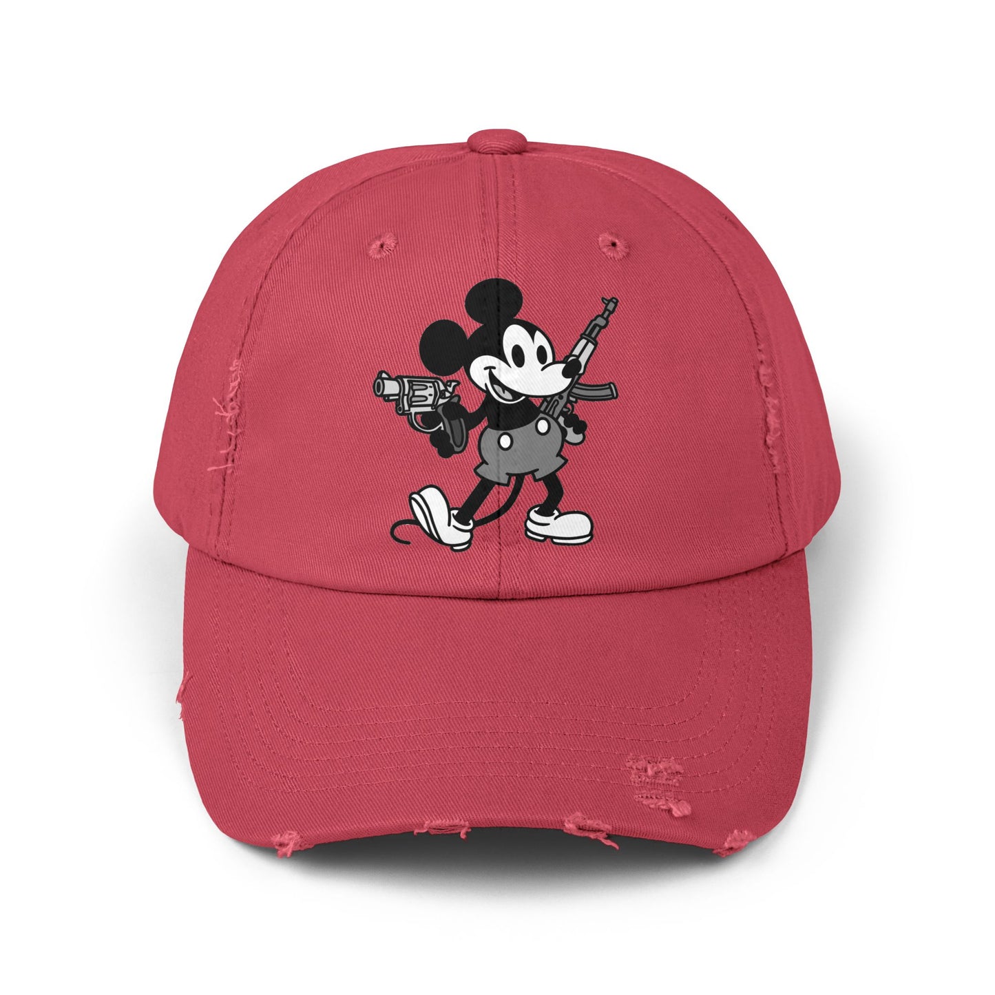 Mouse Guns! Unisex Distressed Cap