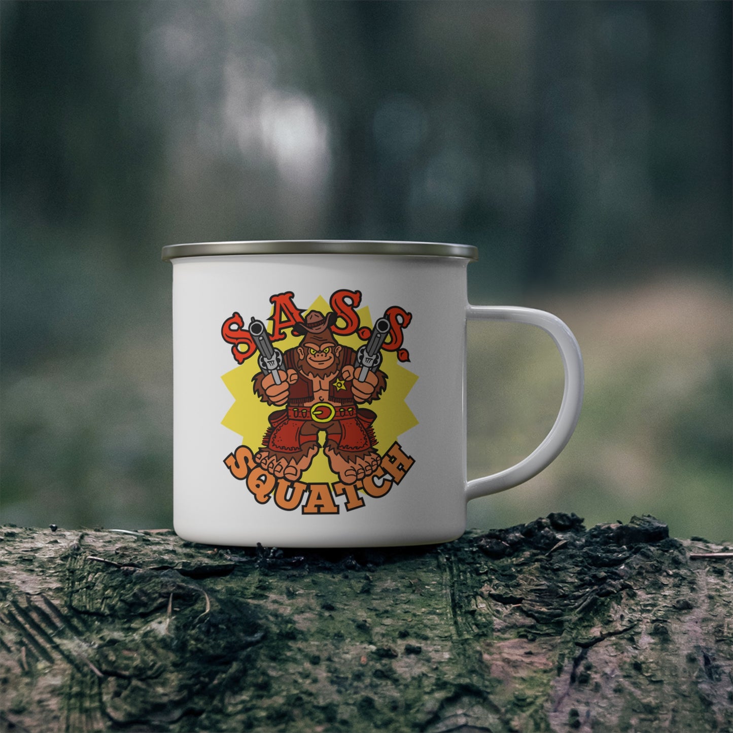 S.A.S.S.-Squatch! Enamel Camping Mug