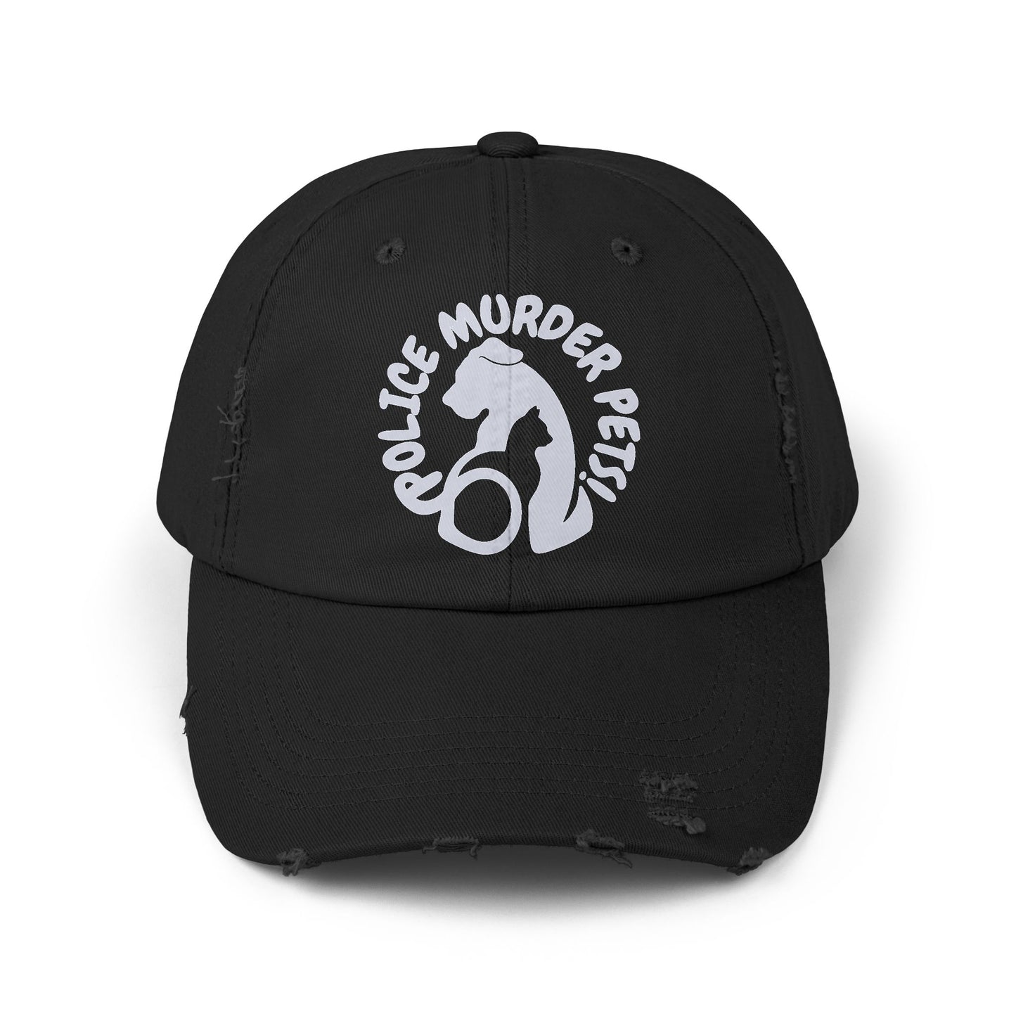 Police Murder Pets! Unisex Distressed Cap