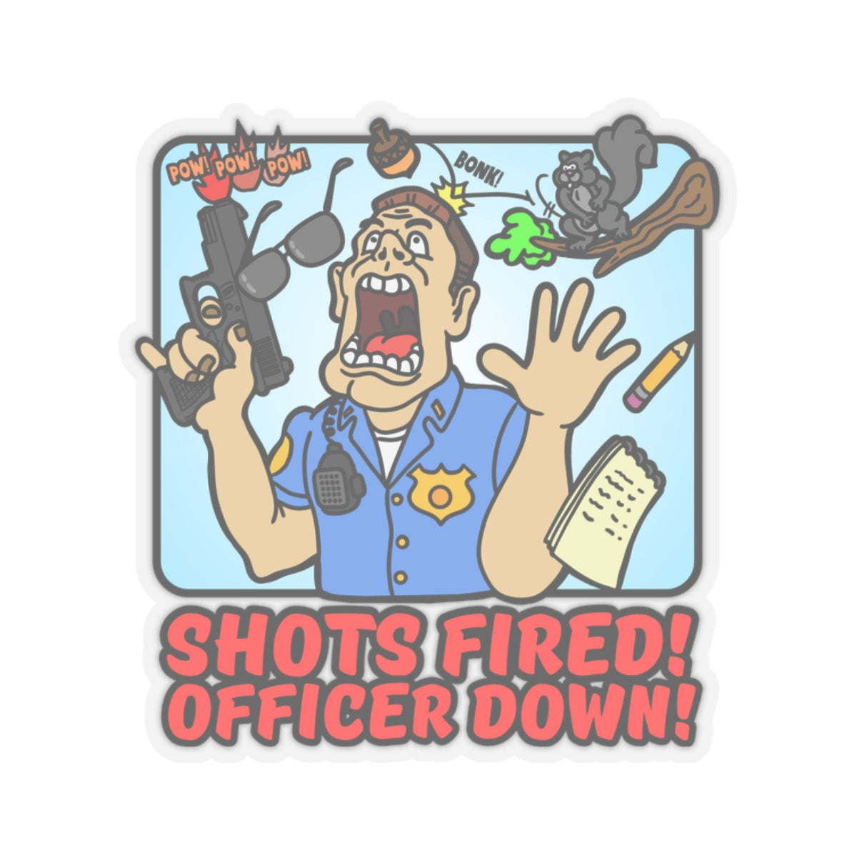 Shots Fired! Kiss-Cut Stickers