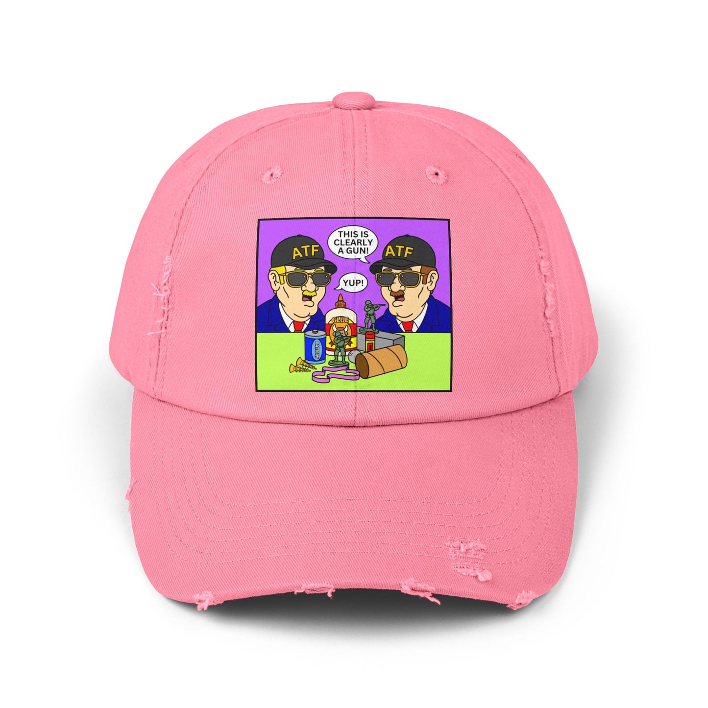 Clearly a Gun! Unisex Distressed Cap