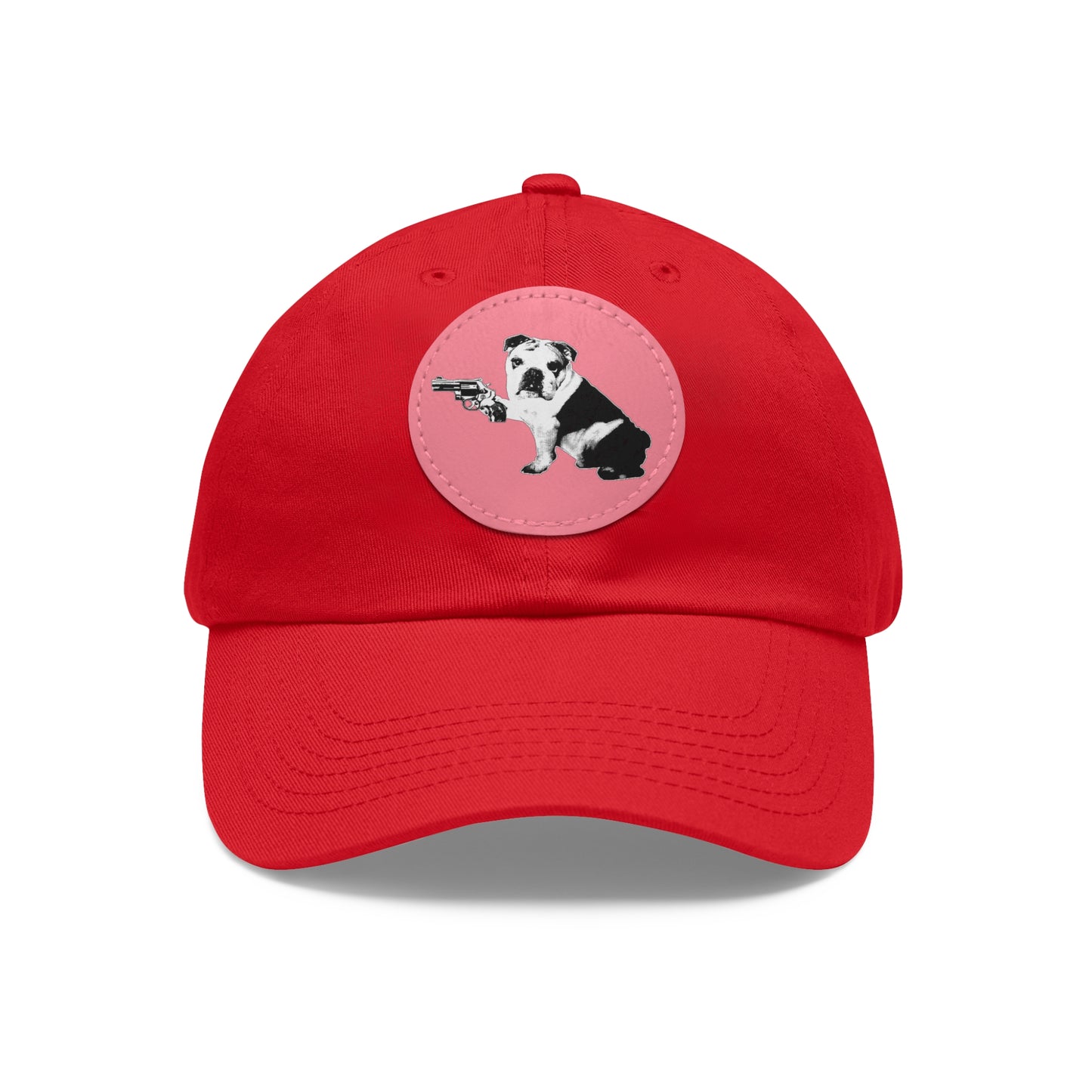 Mavis (Bullpup) Dad Hat with Leather Patch (Round)