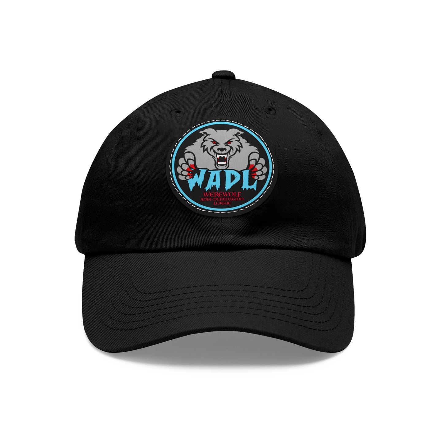 W.A.D.L. Dad Hat with Leather Patch (Round)