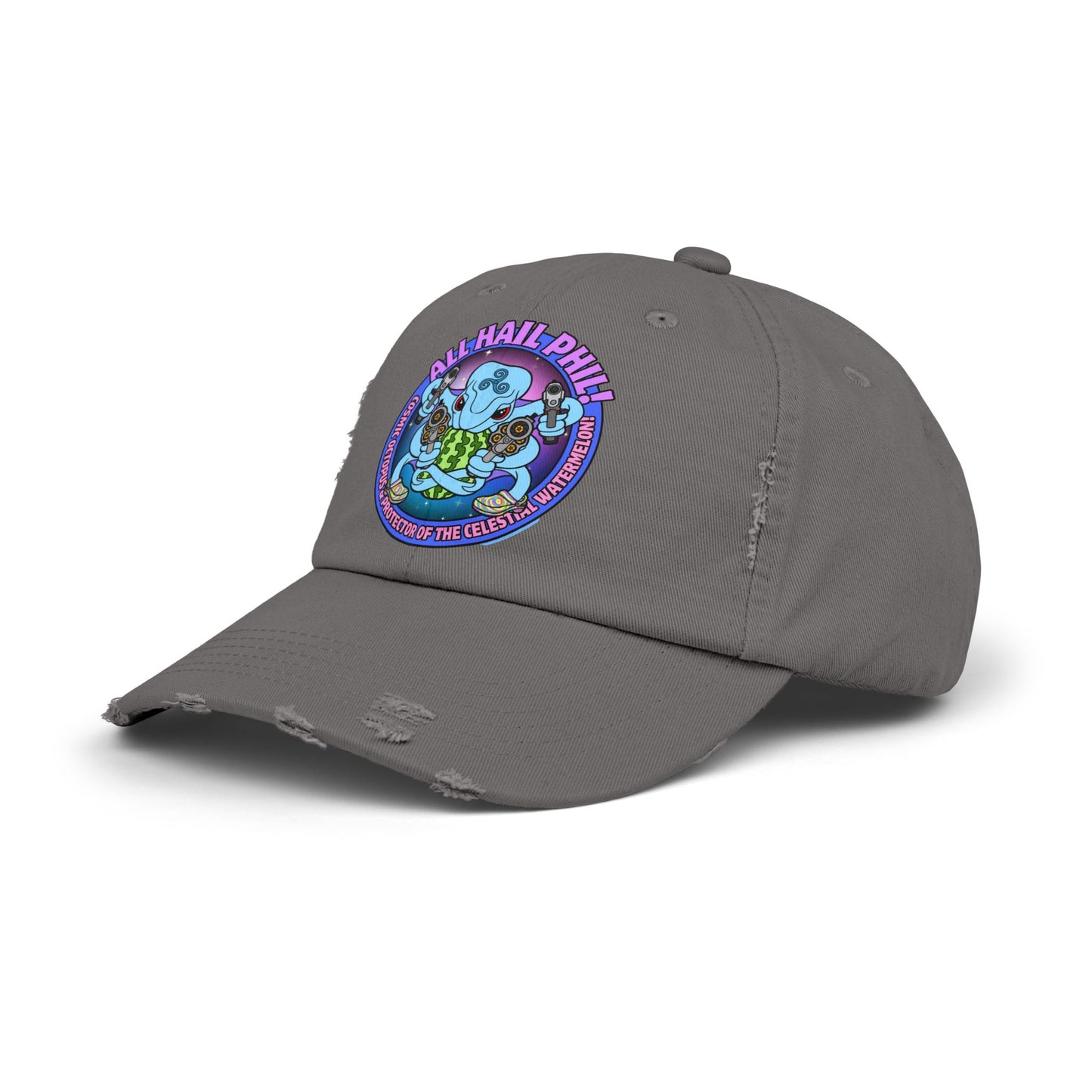 Cosmic Octopus! Unisex Distressed Cap
