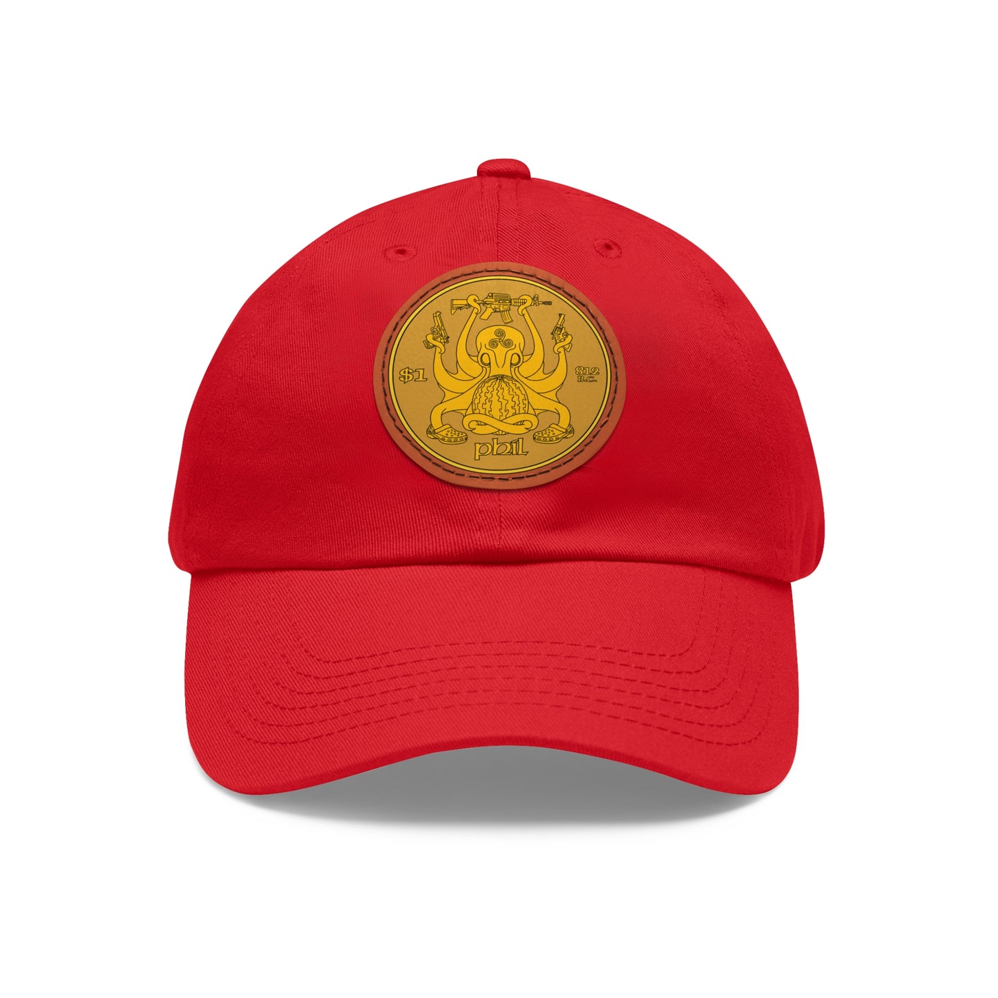 Phil Coinage! Dad Hat with Leather Patch (Round)