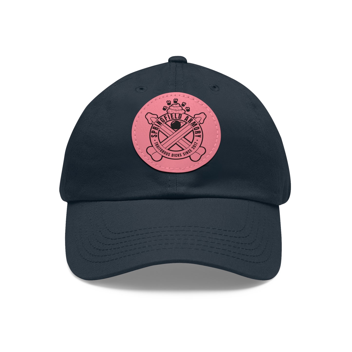 Springfield Dicks! Dad Hat with Leather Patch (Round)