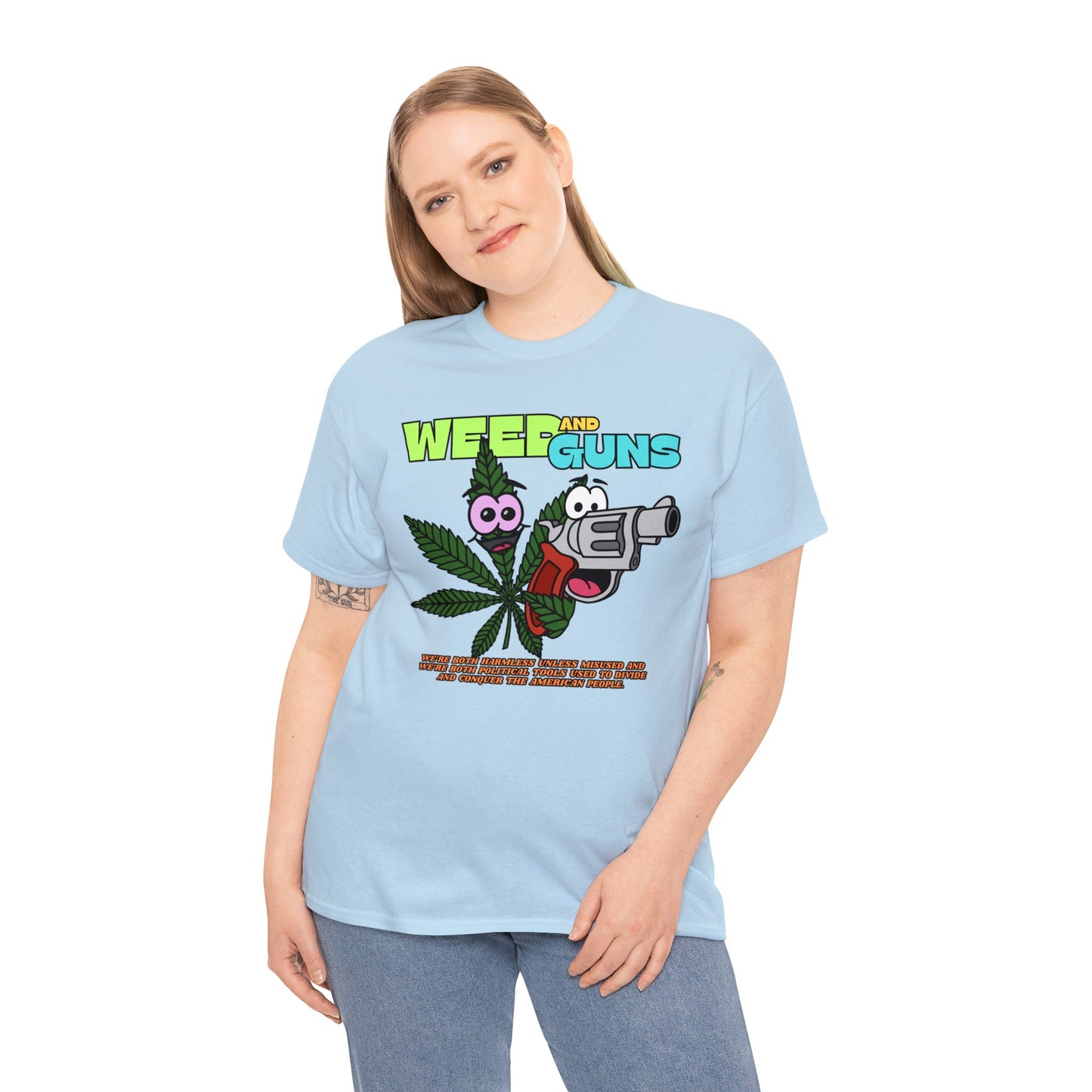 Weed & Guns! Unisex Heavy Cotton Tee