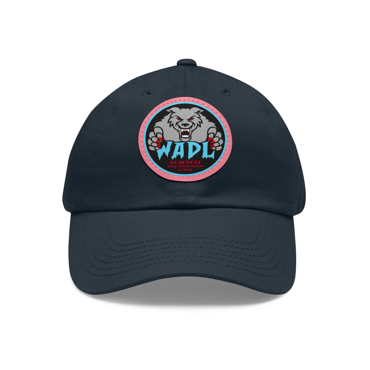W.A.D.L. Dad Hat with Leather Patch (Round)