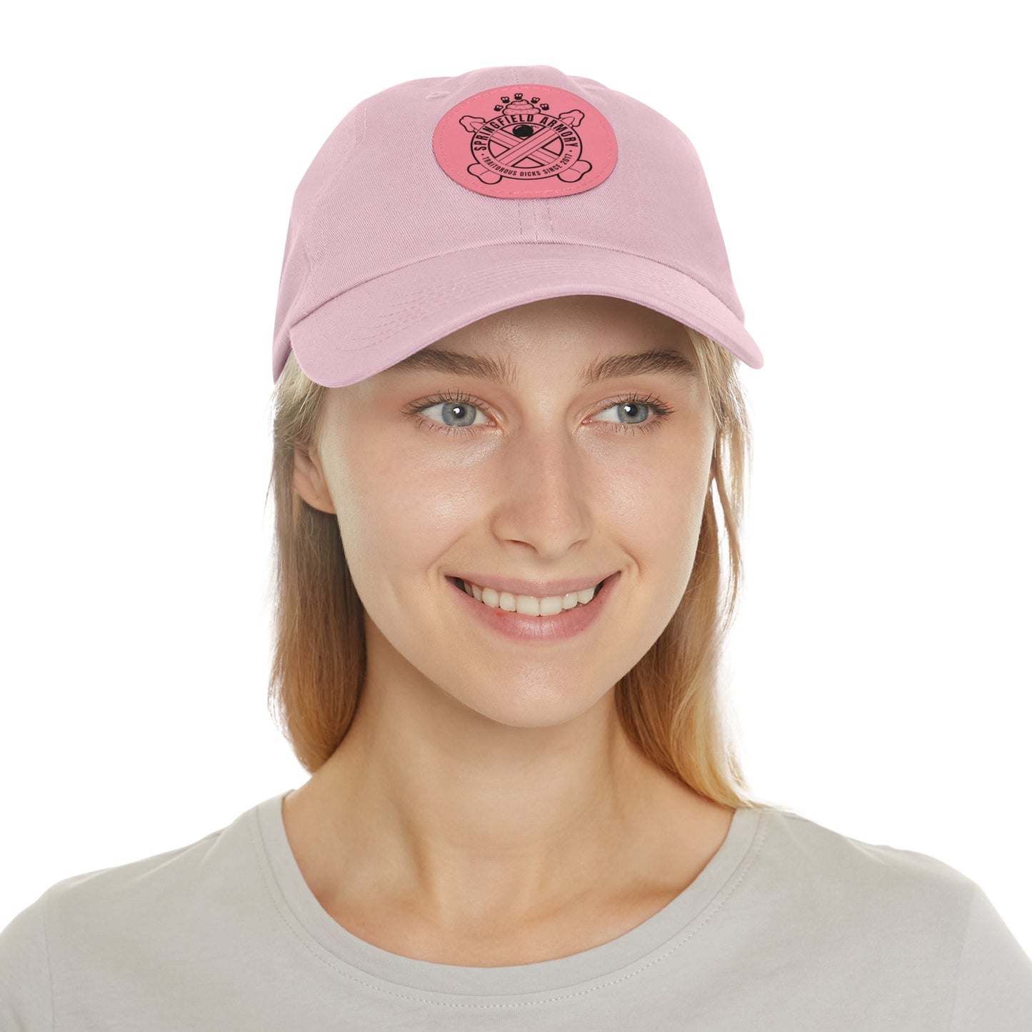 Springfield Dicks! Dad Hat with Leather Patch (Round)