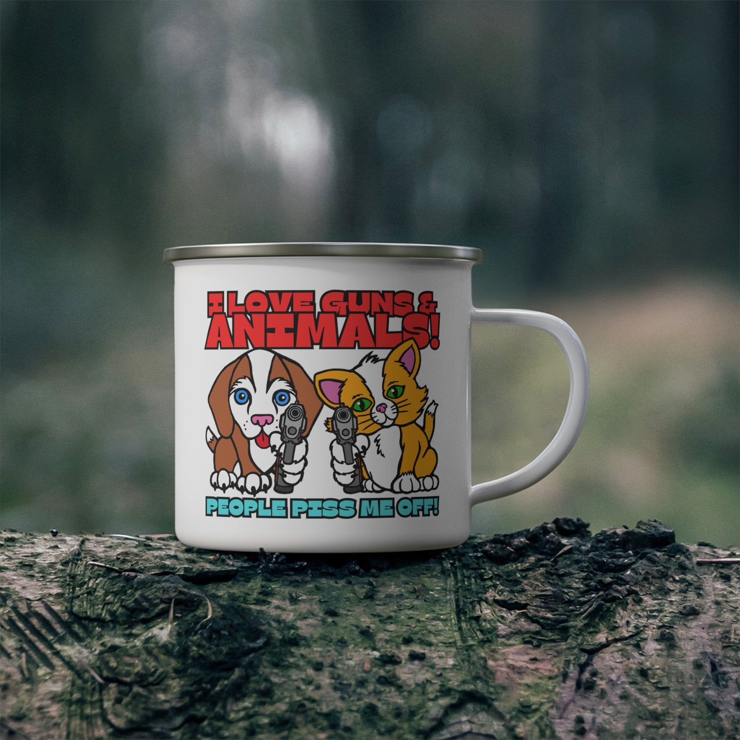 People Piss Me Off! Enamel Camping Mug