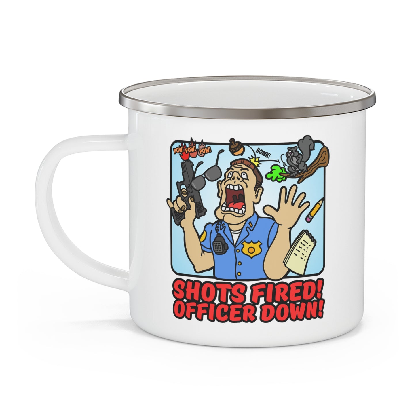 Shots Fired! Enamel Camping Mug