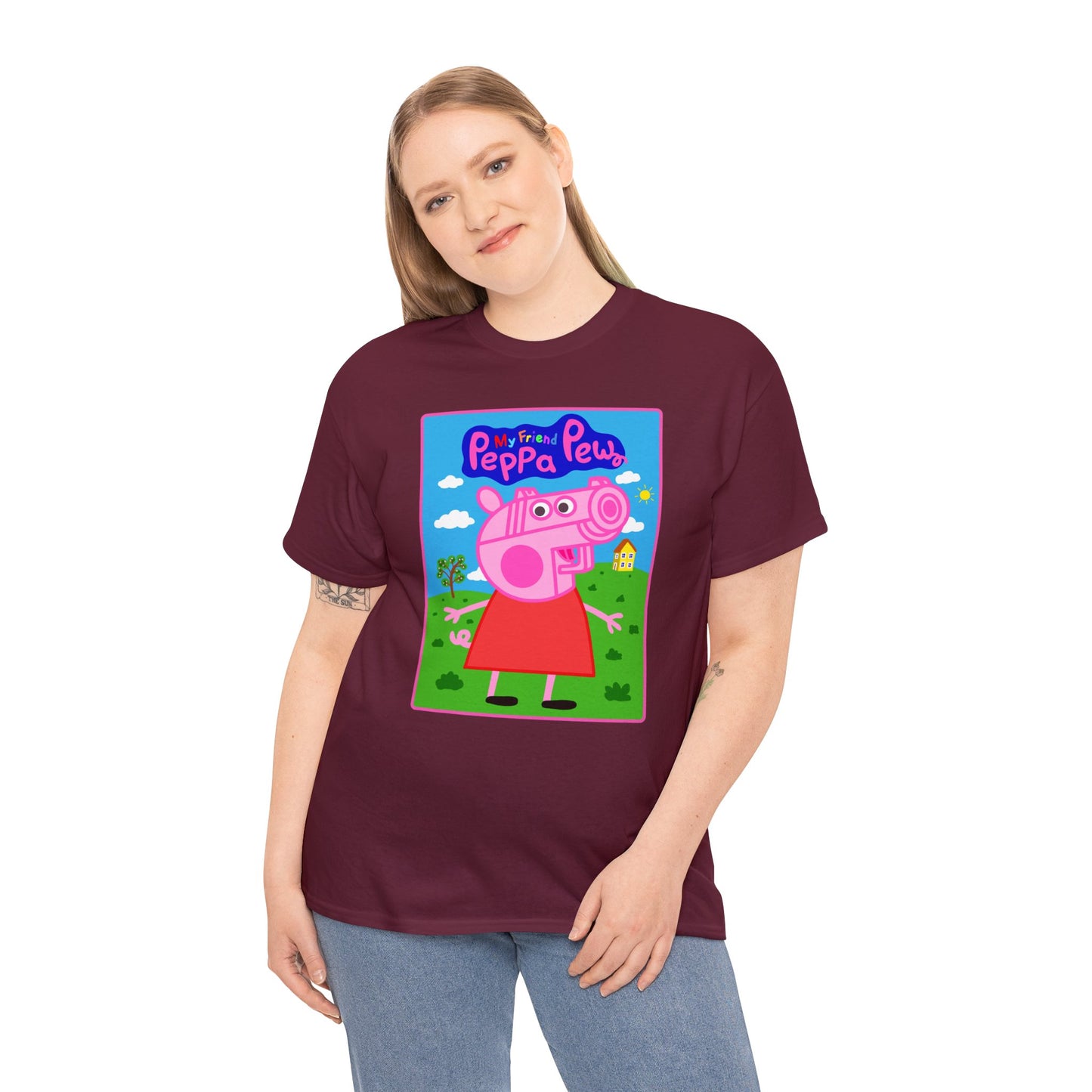 Peppa Pew Unisex Heavy Cotton Tee