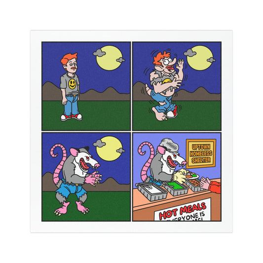 Funny Car Magnets – Night of the Werepossum!