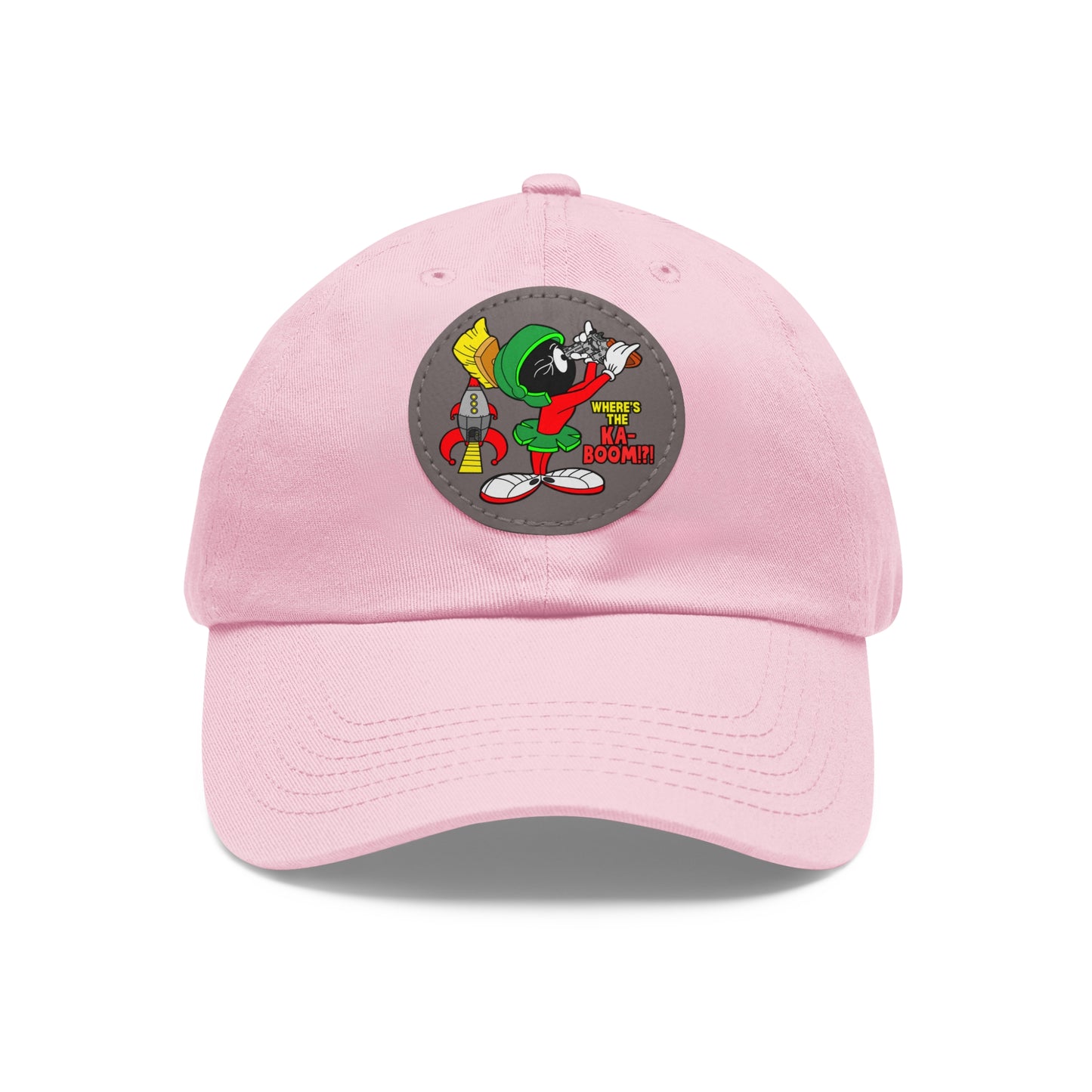 Where's the KA-BOOM!?! Dad Hat with Leather Patch (Round)