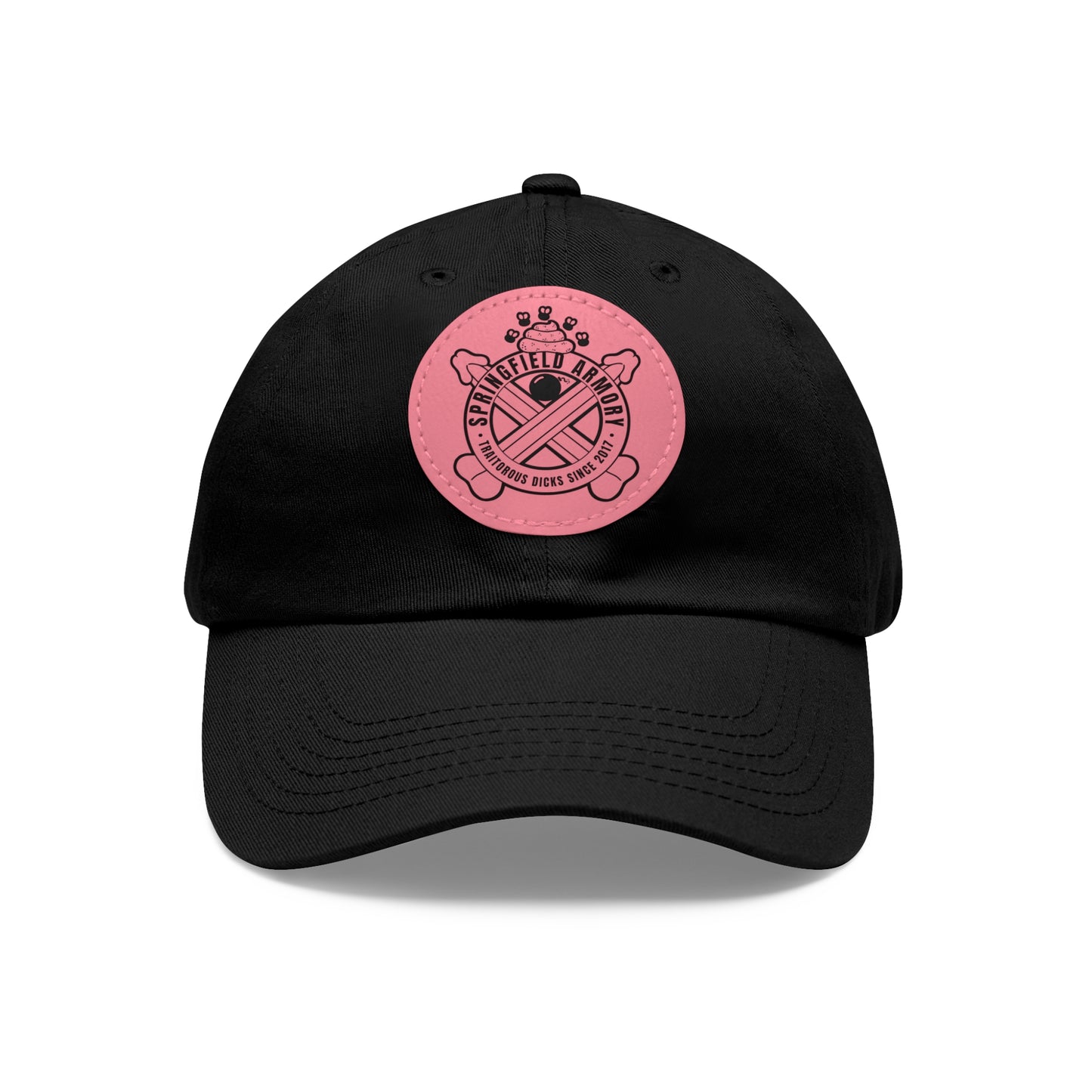 Springfield Dicks! Dad Hat with Leather Patch (Round)