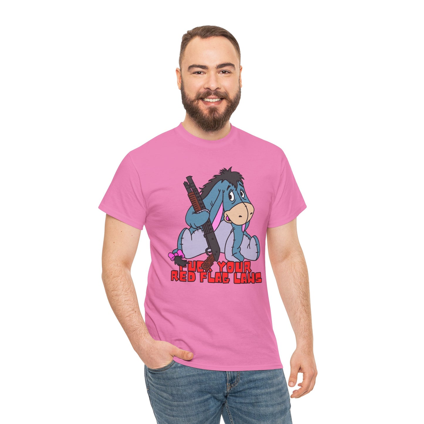 Eeyore Red Flag Laws! Unisex Heavy Cotton Tee - Fun and Unique Graphic Shirt