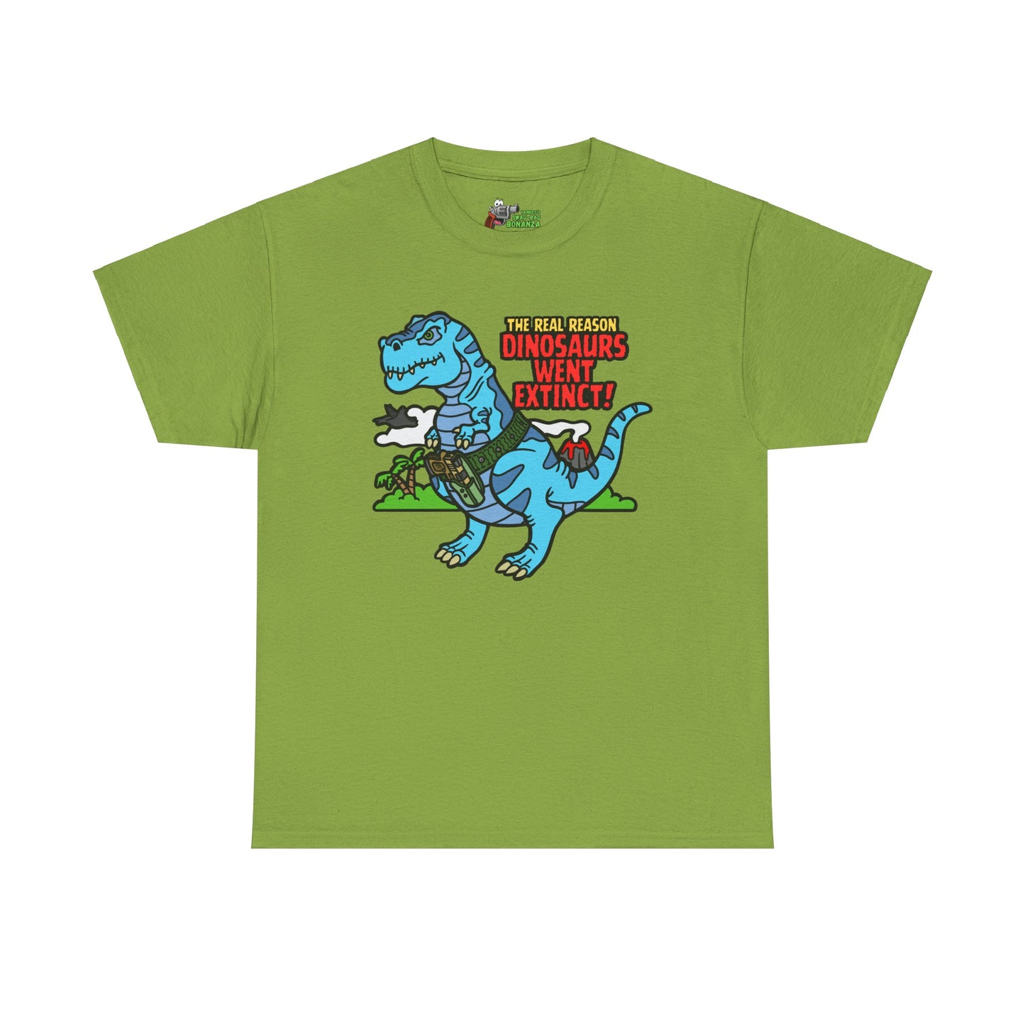 How Dinosaurs Went Extinct! Unisex Heavy Cotton Tee