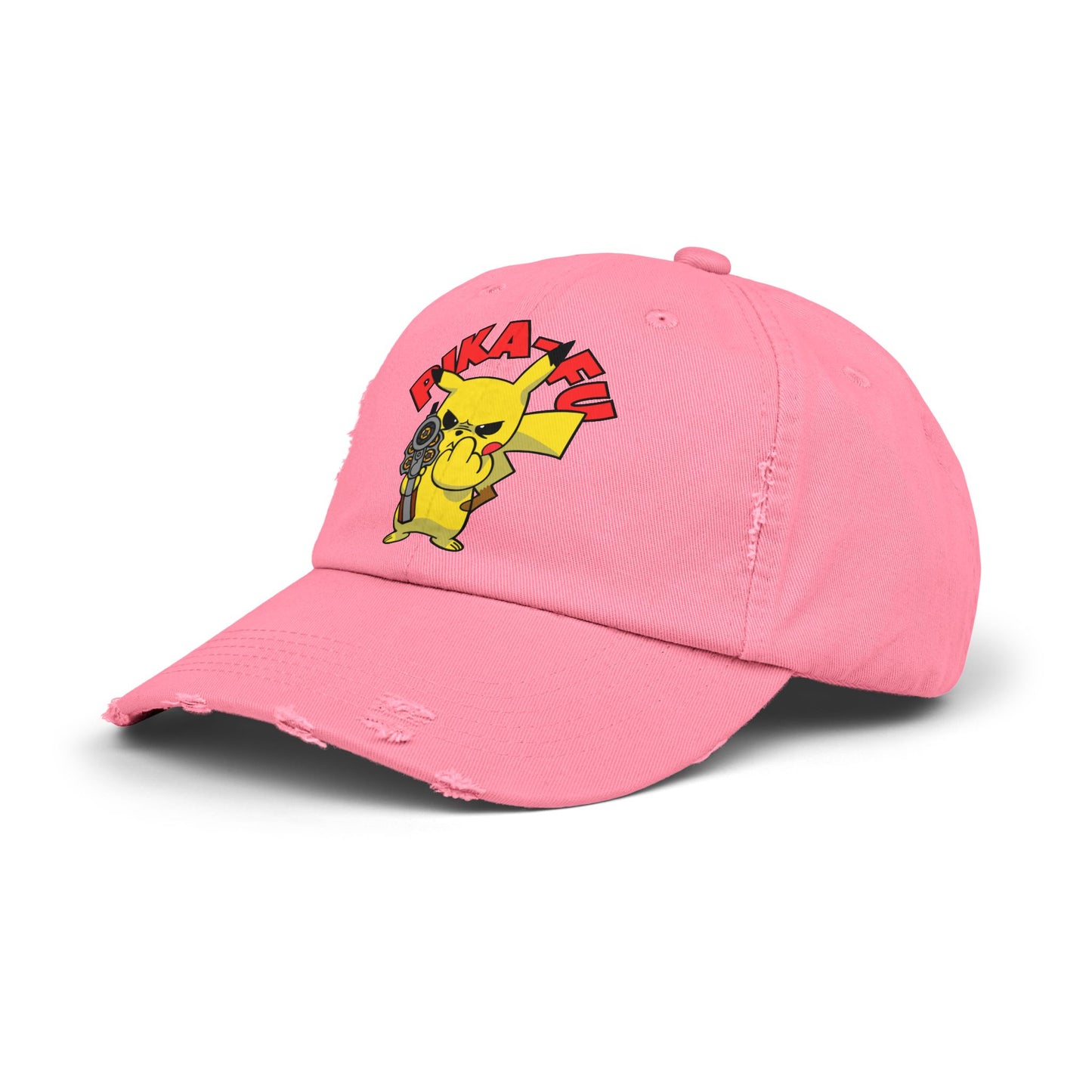 Pika-FU Unisex Distressed Cap