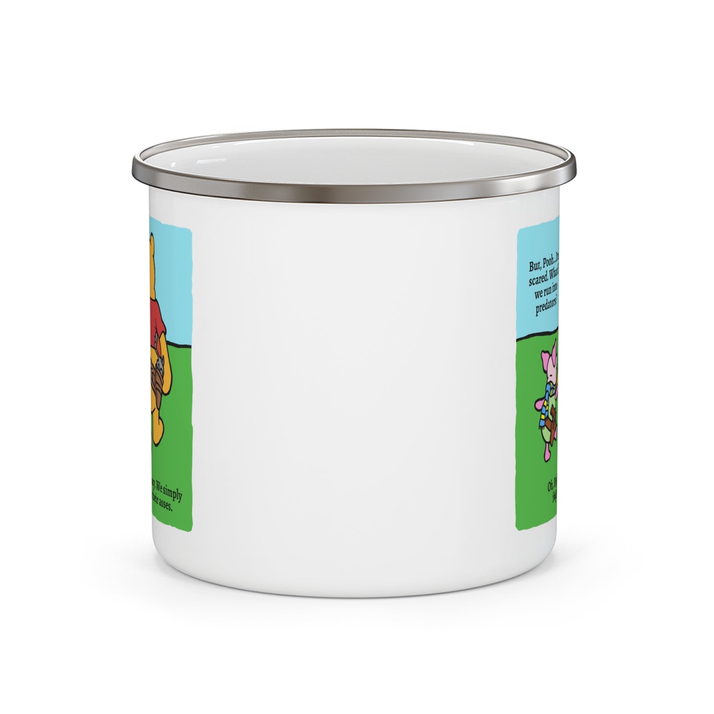 Pew & Piglet! Enamel Camping Mug