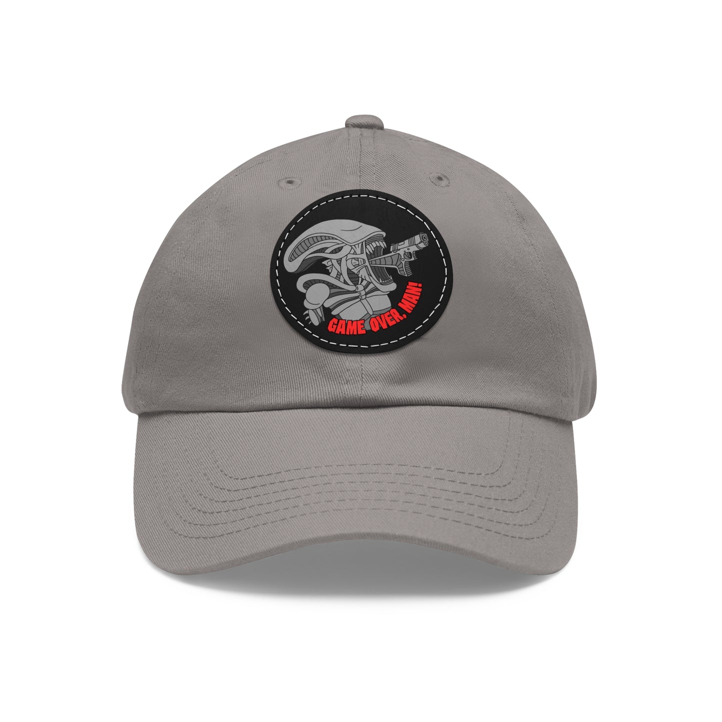Game Over, Man! Dad Hat with Leather Patch (Round)