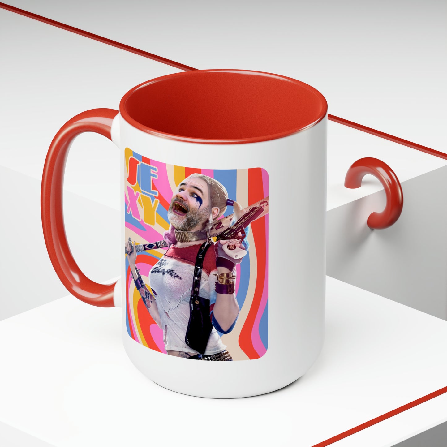 SEXY & Packin' Two-Tone Coffee Mugs, 15oz