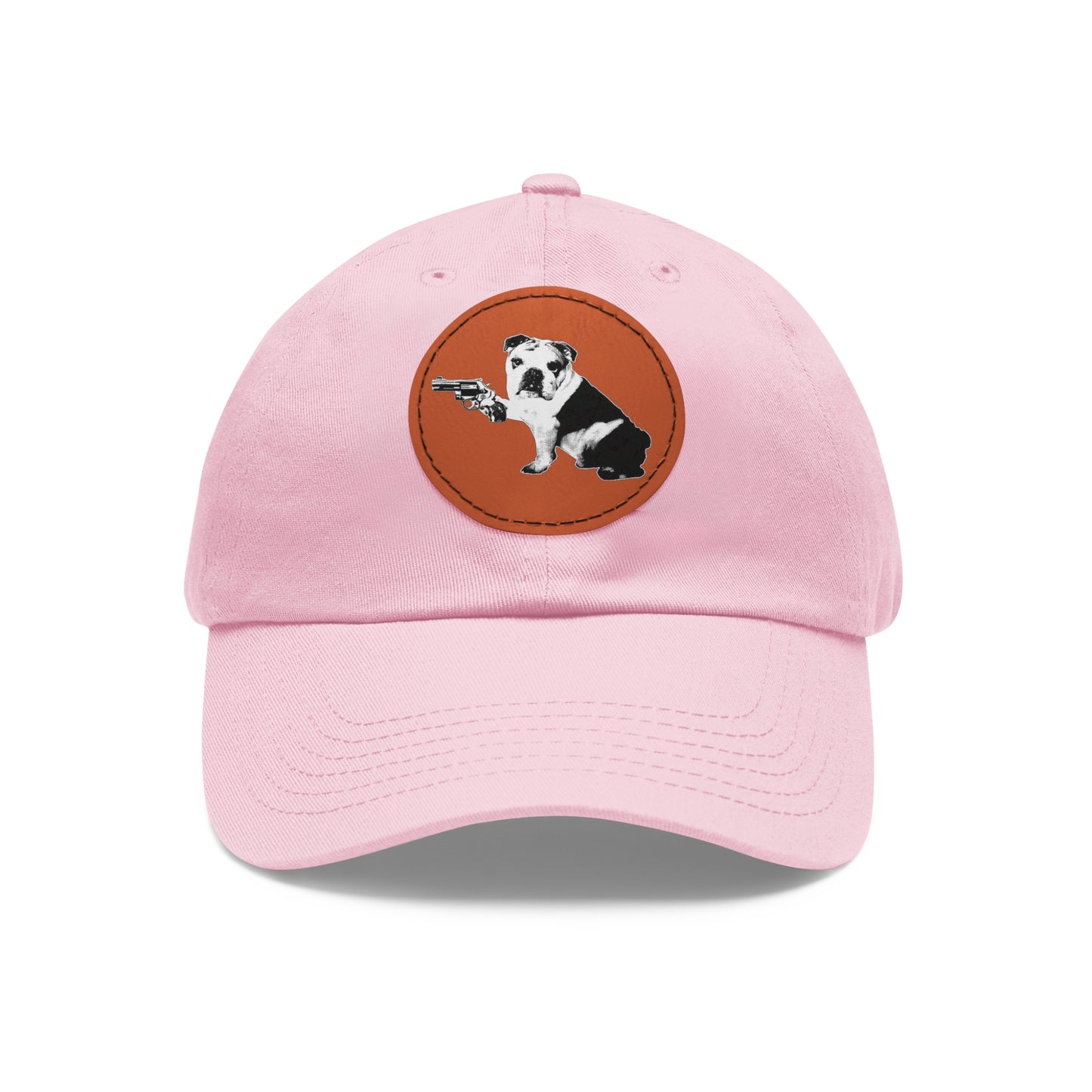 Mavis (Bullpup) Dad Hat with Leather Patch (Round)