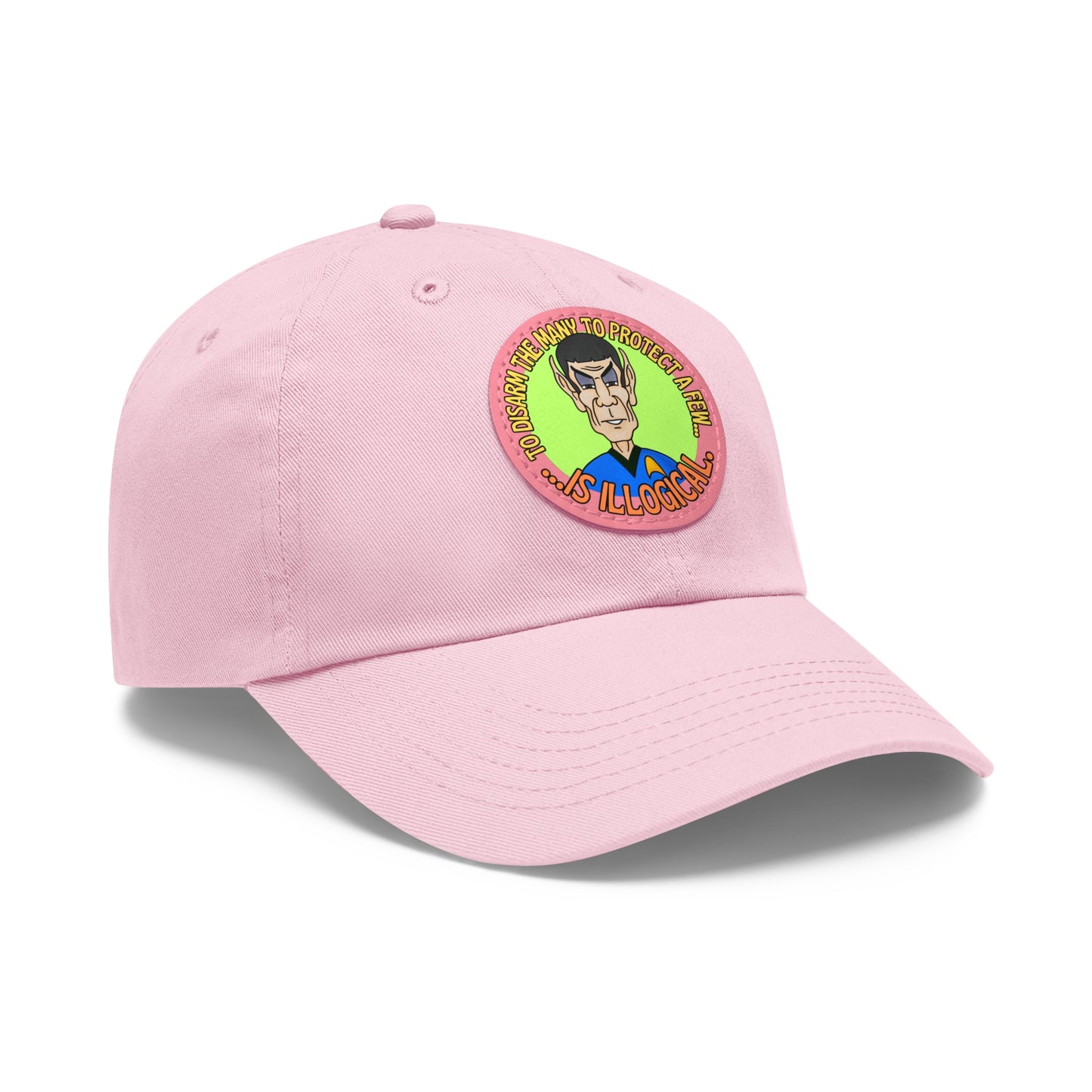 Illogical! Dad Hat with Leather Patch (Round)
