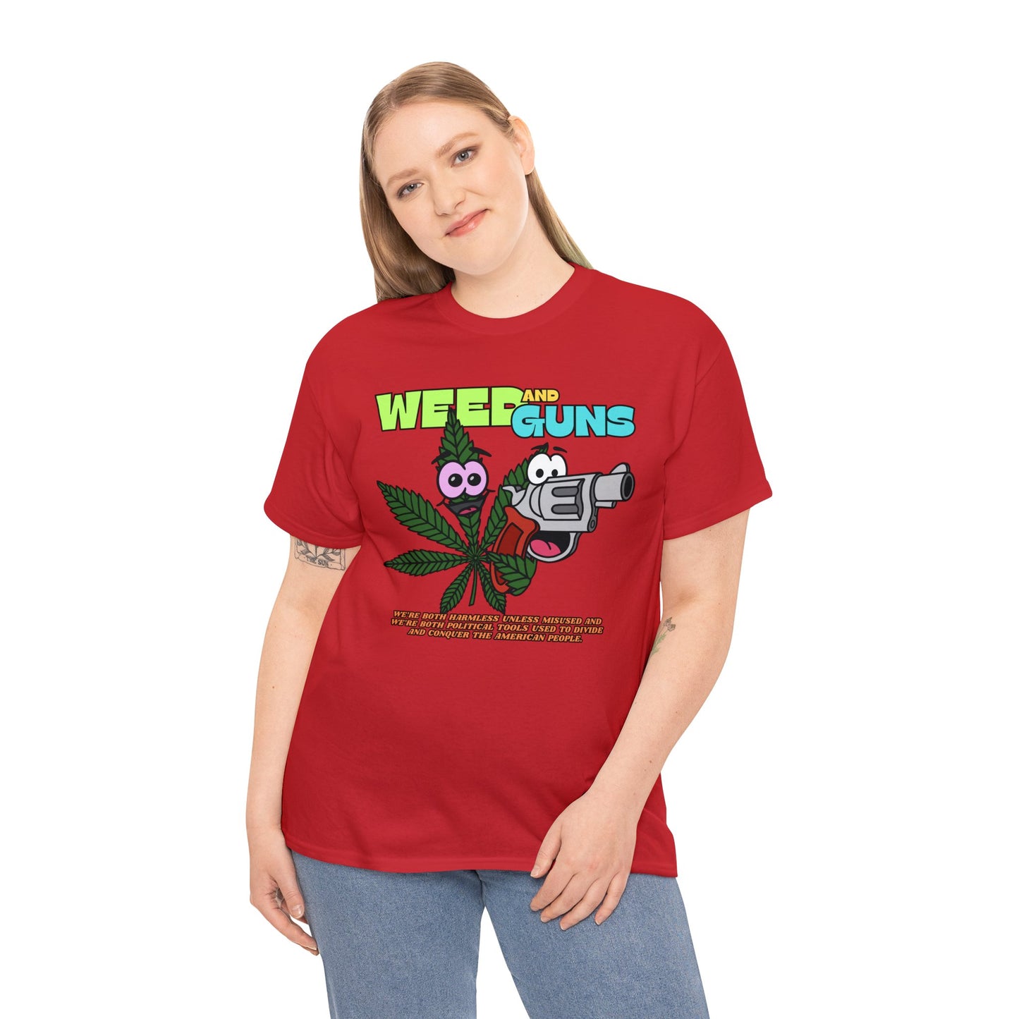 Weed & Guns! Unisex Heavy Cotton Tee