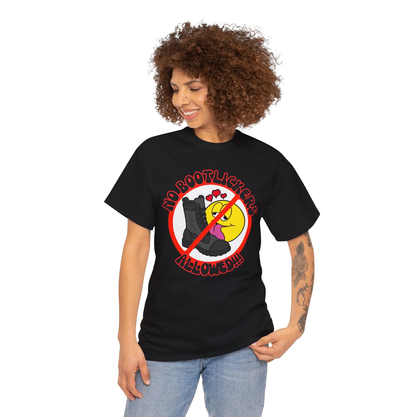No Bootlickers Allowed! Unisex Heavy Cotton Tee