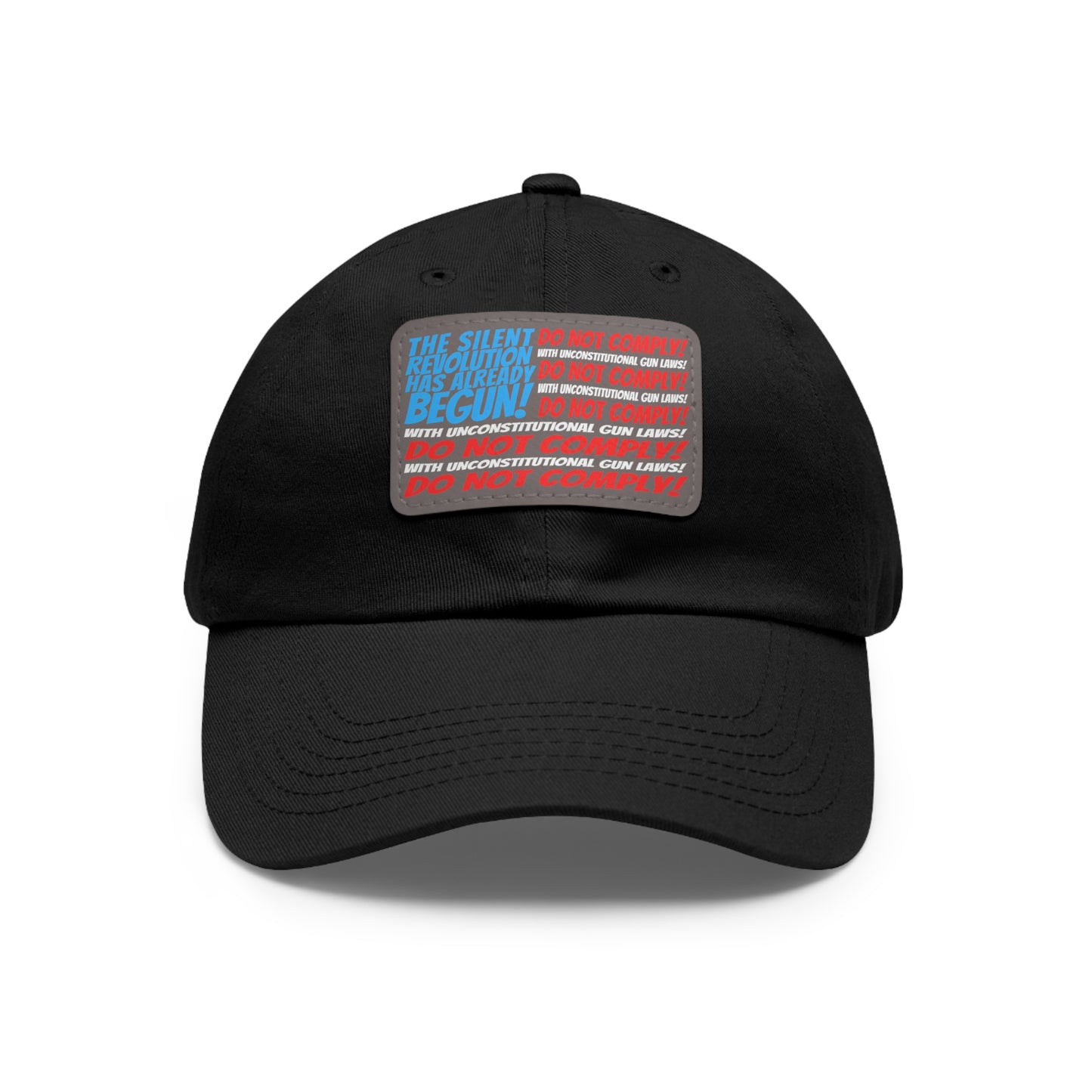 Silent Revolution! Dad Hat with Leather Patch (Rectangle)