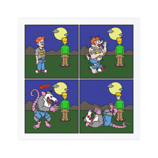 Funny Cartoon Car Magnets - Attack of the Werepossum!
