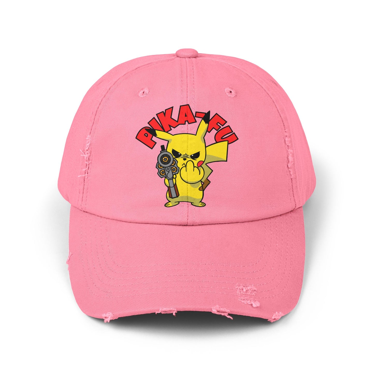 Pika-FU Unisex Distressed Cap