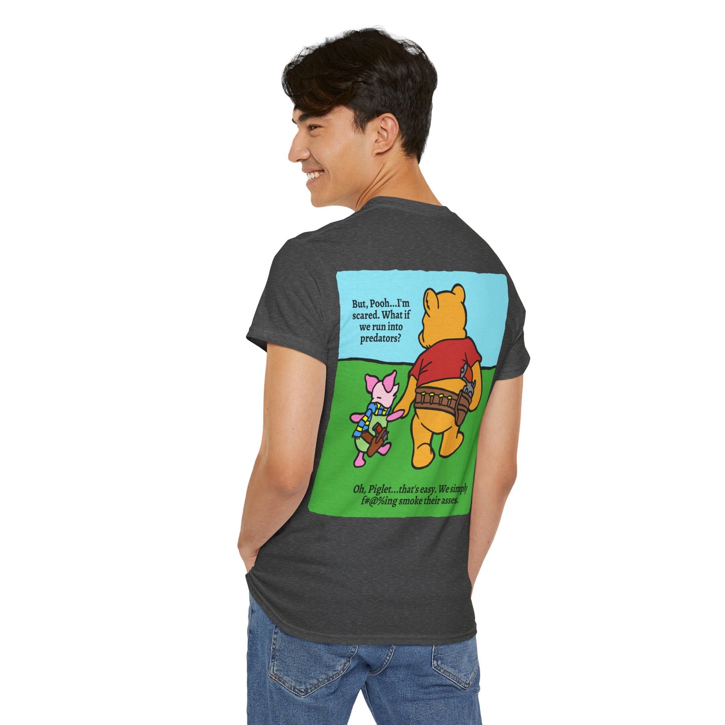 Pew & Piglet! (backside print) Unisex Heavy Cotton Tee