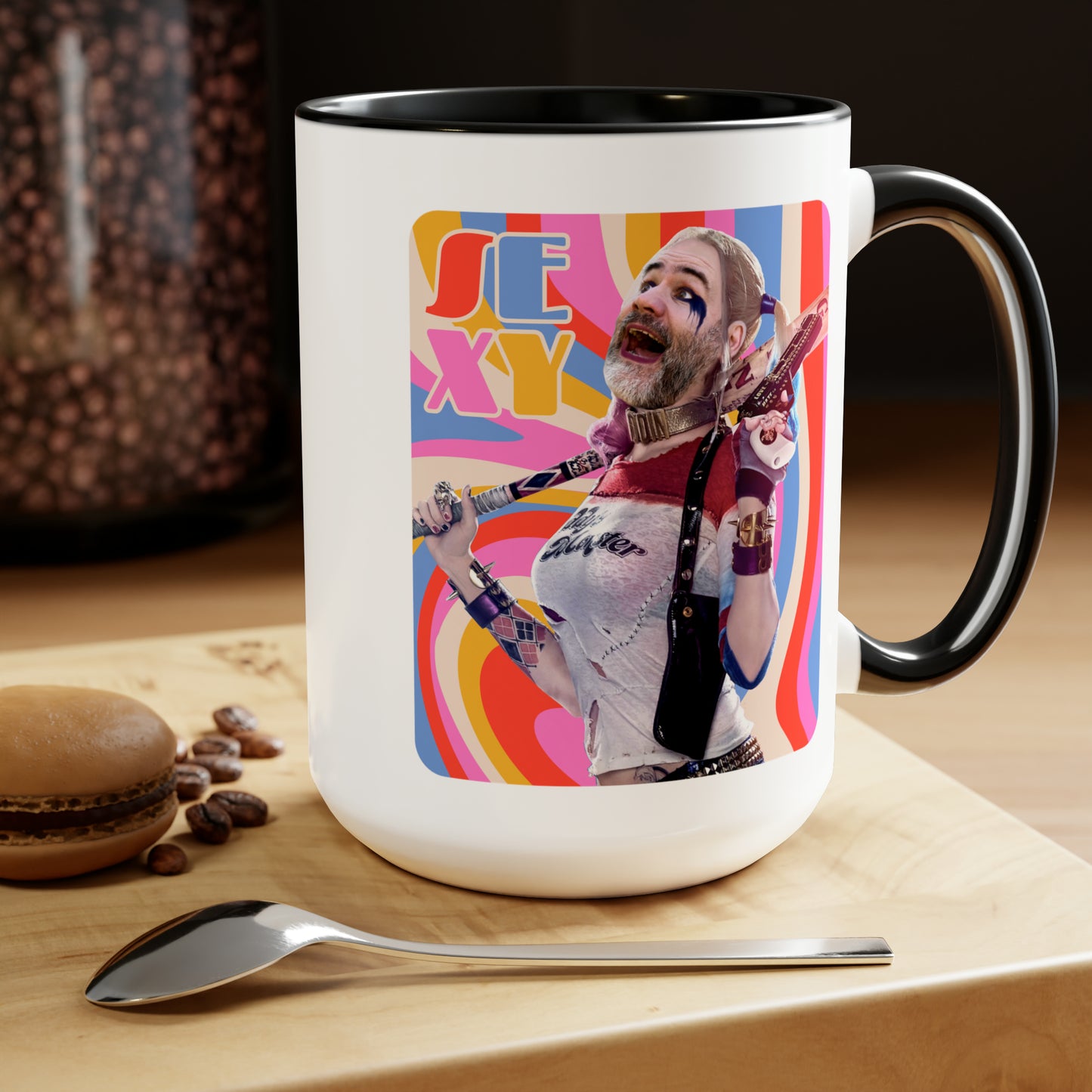 SEXY & Packin' Two-Tone Coffee Mugs, 15oz