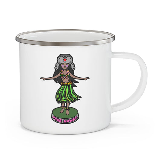 Free Hawaii! Enamel Camping Mug